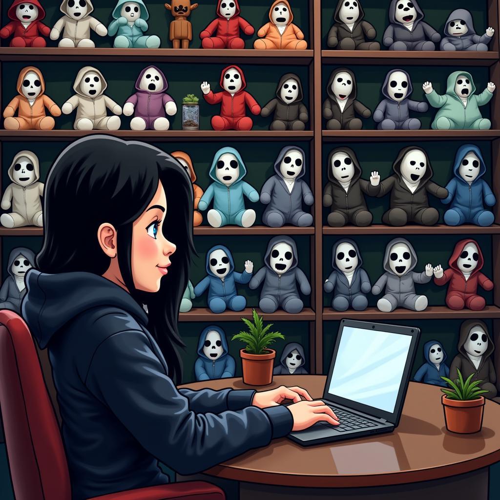 Searching for grim reaper plushies in online shops