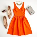 Accessorizing an Orange Puffy Dress