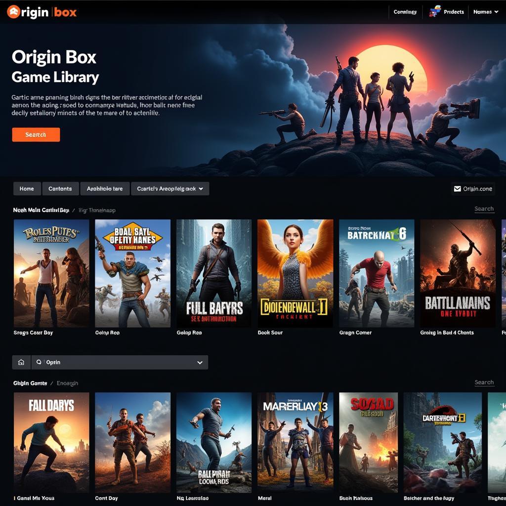 Origin Box Game Library