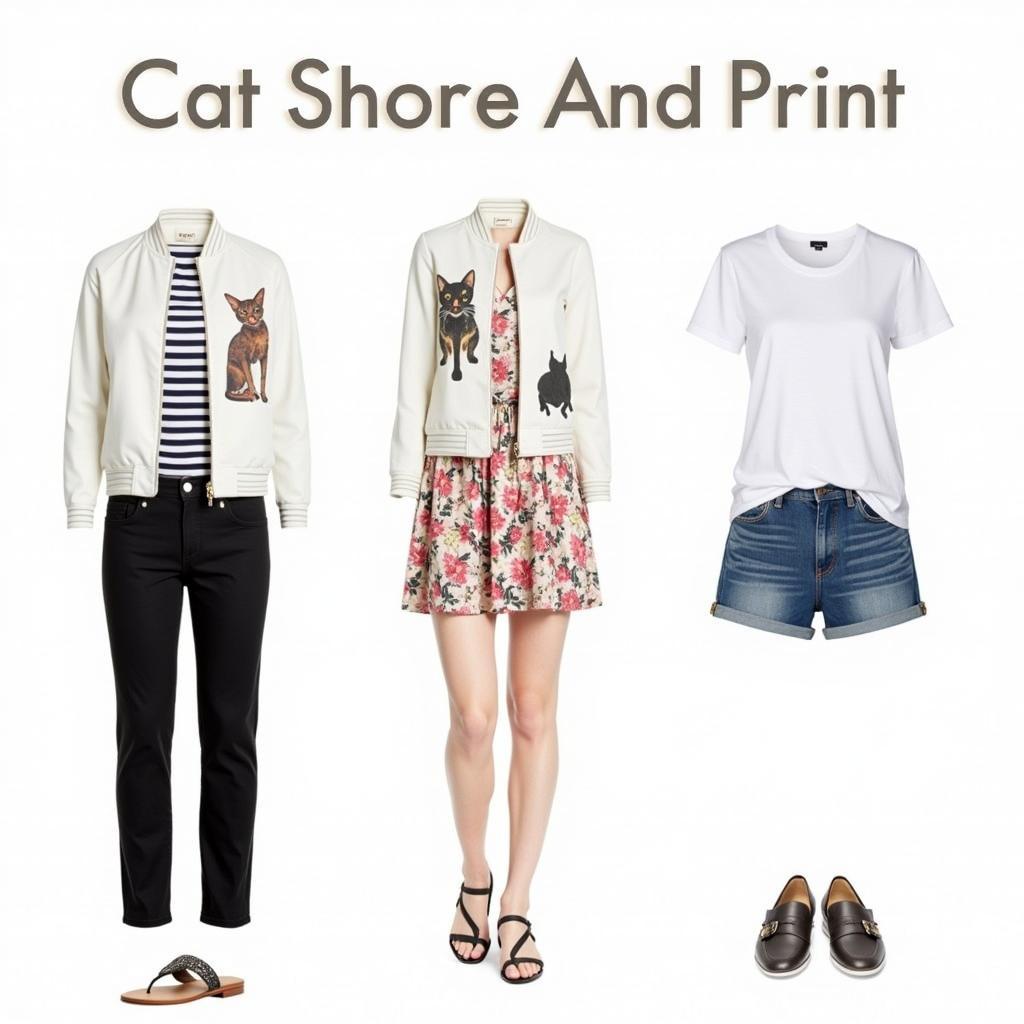 Outfit Ideas with a White Jacket Featuring Cats