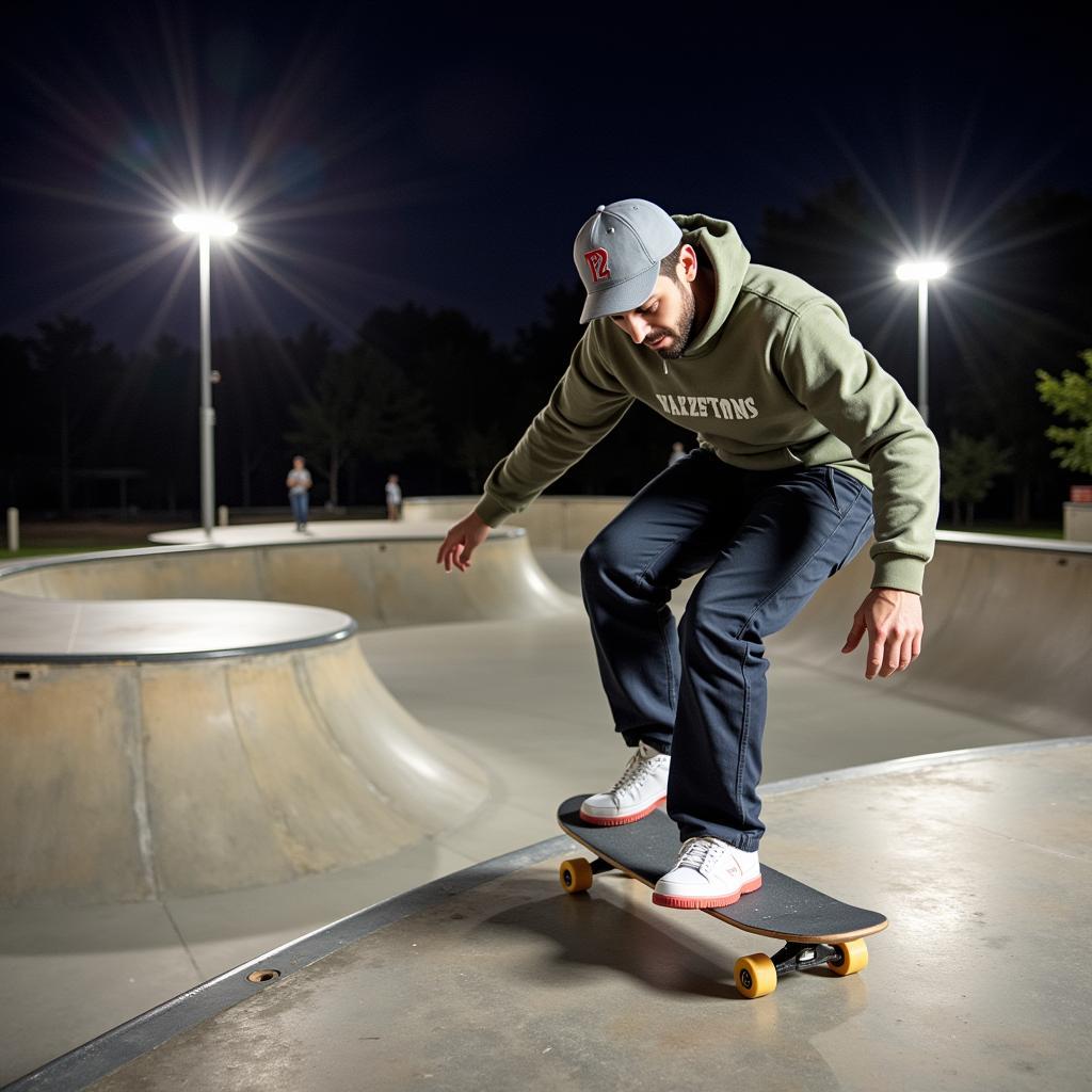 P2 Skateboard at a Skatepark