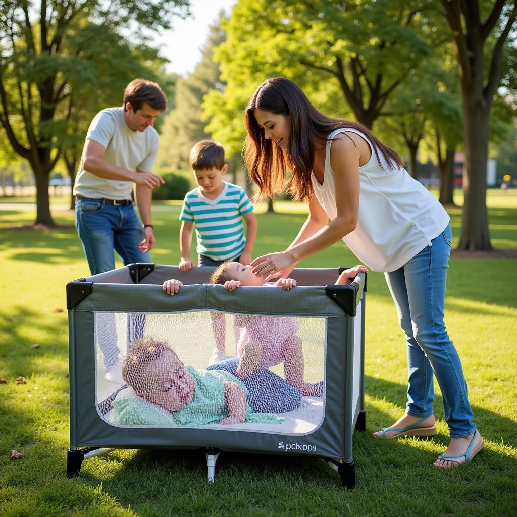 Pack and Play Shade Cover for Outdoor Use