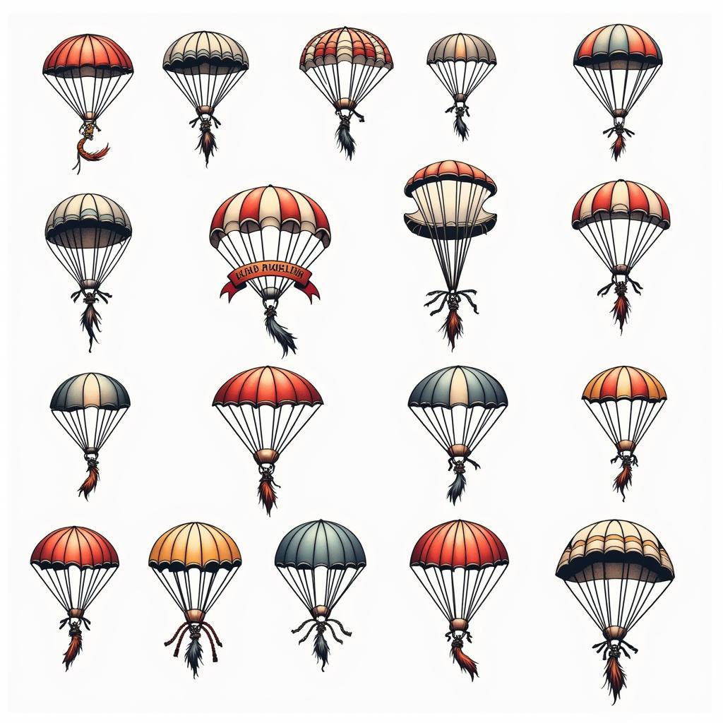 Parachute Tattoo Designs