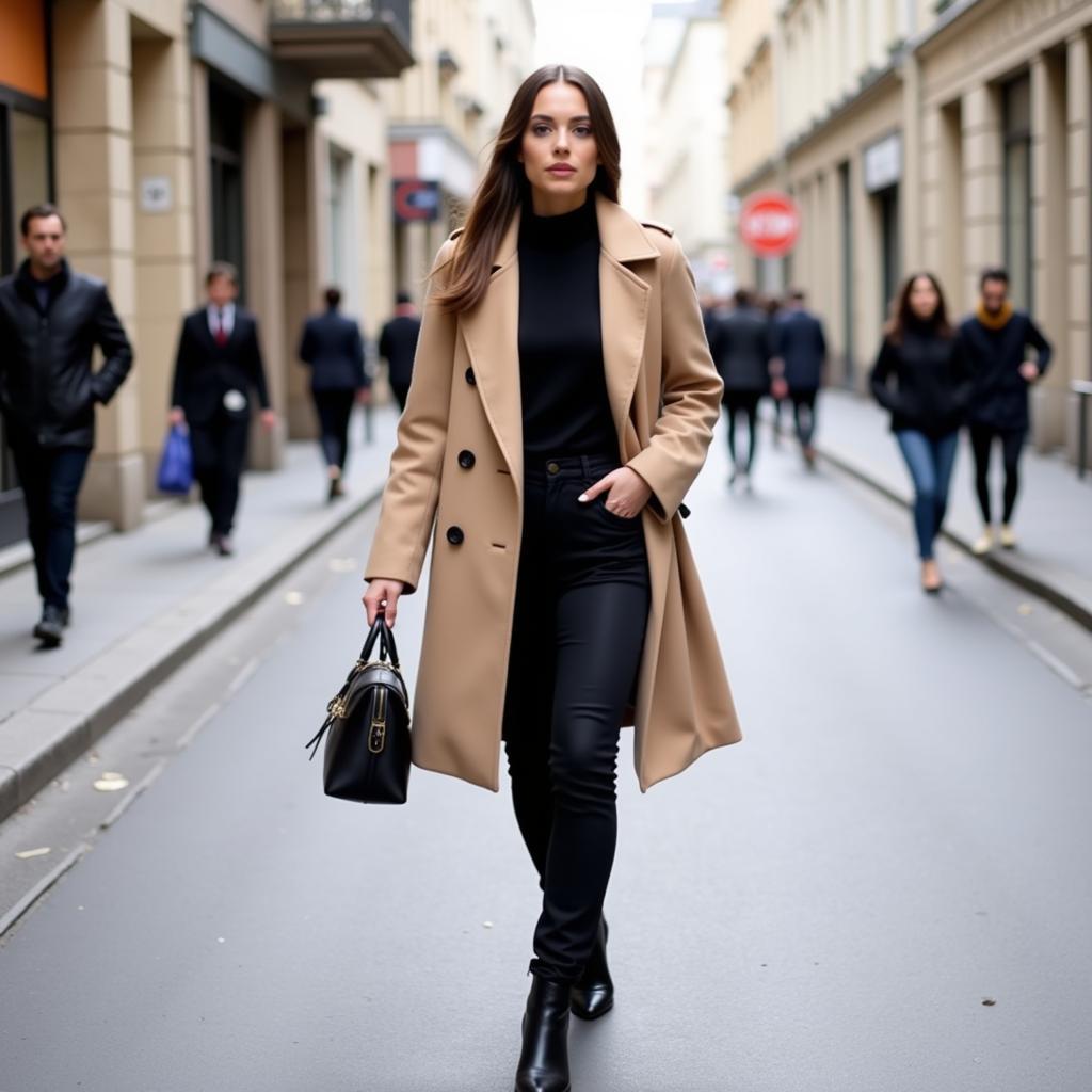 Effortlessly Chic in a Classic Peacoat