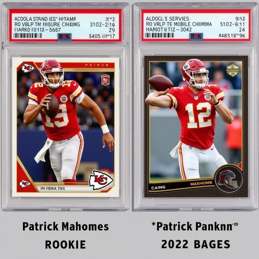 Patrick Mahomes Rookie Card vs. 2022 Card