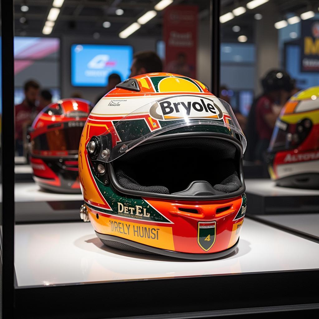 Pattern Helmet on Display