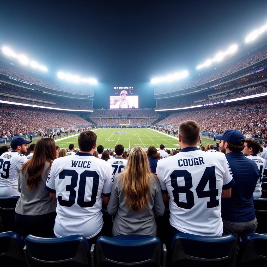 Penn State Fans in White Jerseys