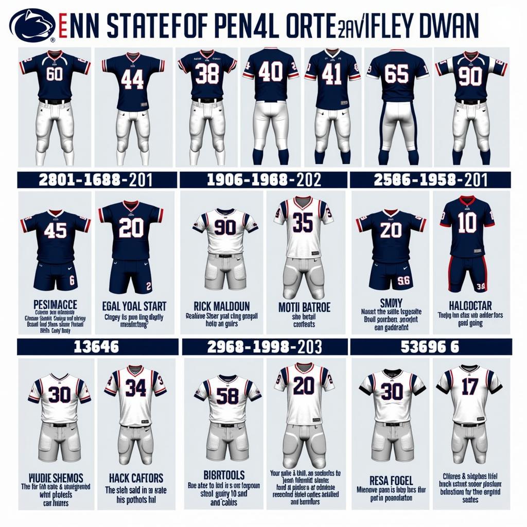 Penn State Football Jersey History Through the Years