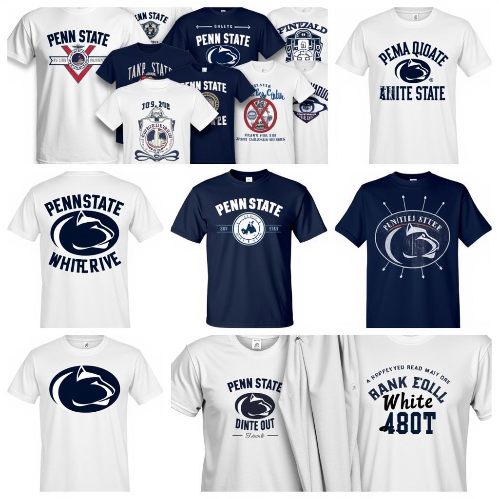 Variety of Penn State White Out Shirt Designs