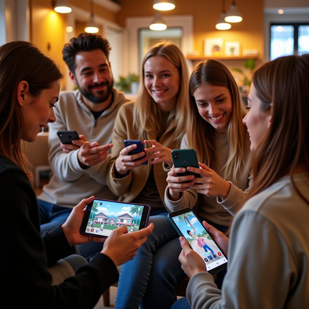 People playing lifestyle games