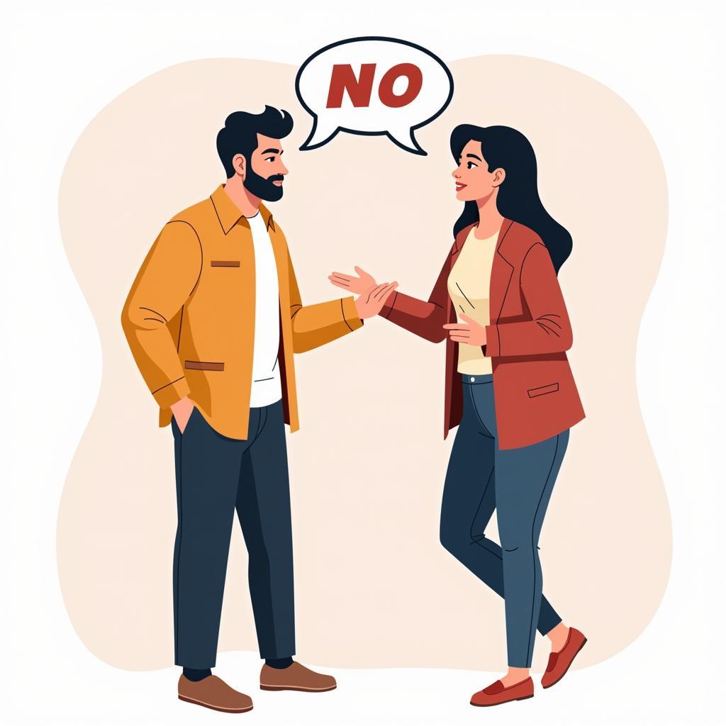 Person Saying No to a Request