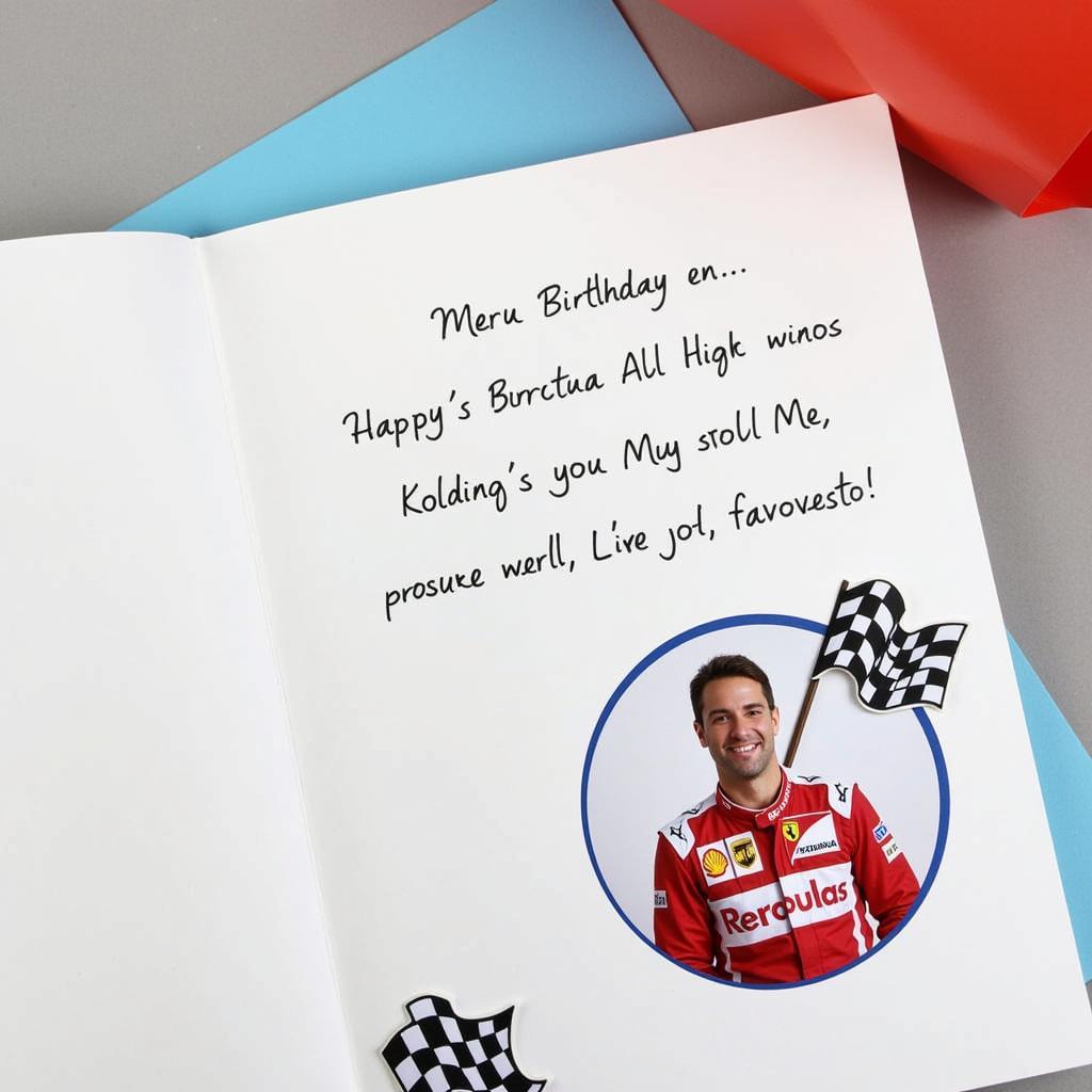 Personalized Formula One Birthday Card