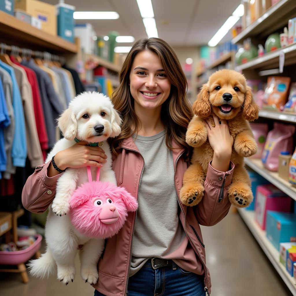 Saving money on pet supplies at a thrift store