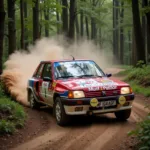 Peugeot 205 T16 Rally Car in Action