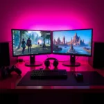 Pink Team Gaming Setup