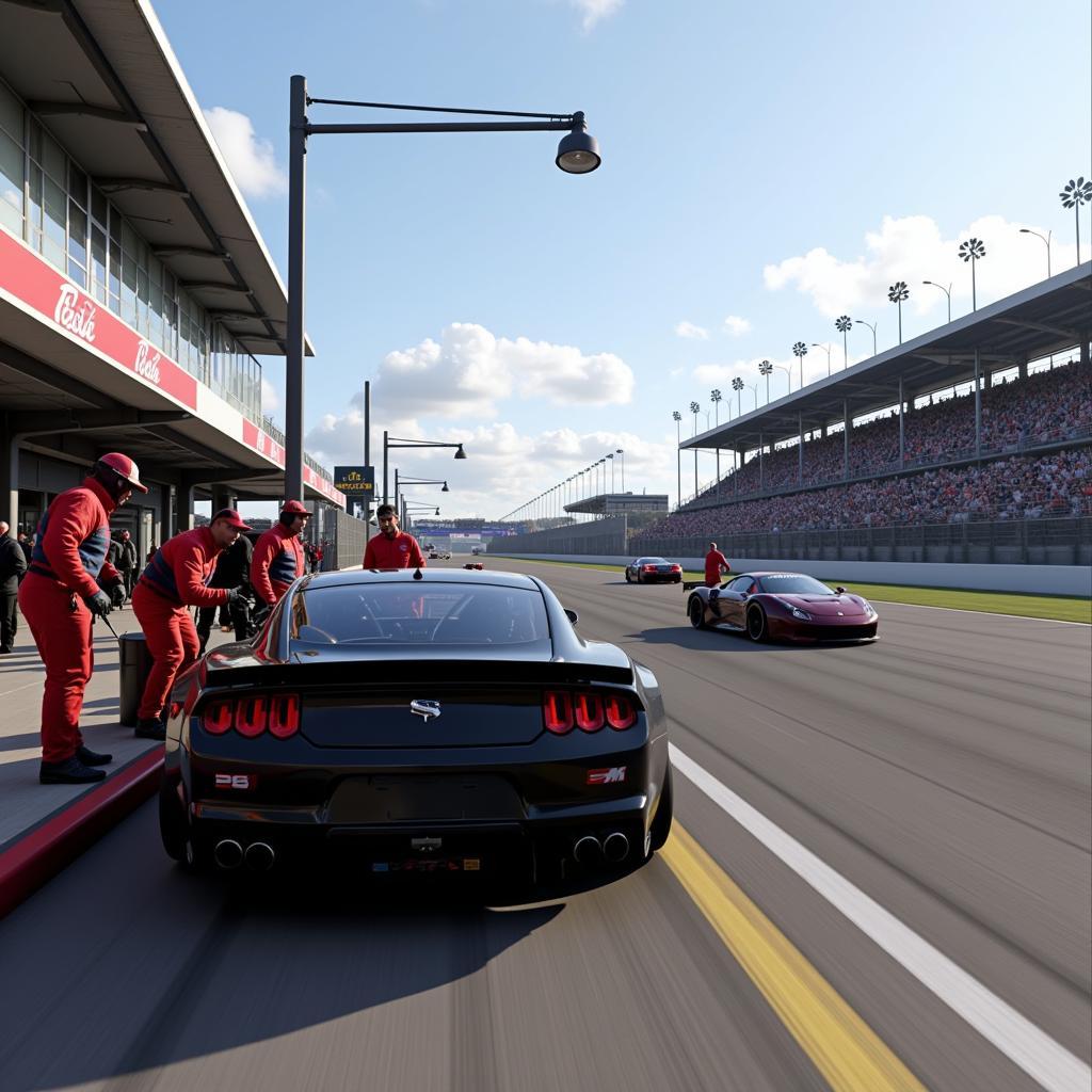 Strategic Pit Stop in a Racing Game