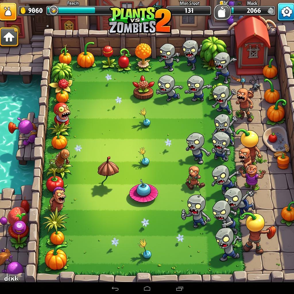 Plants vs. Zombies 2 gameplay screenshot