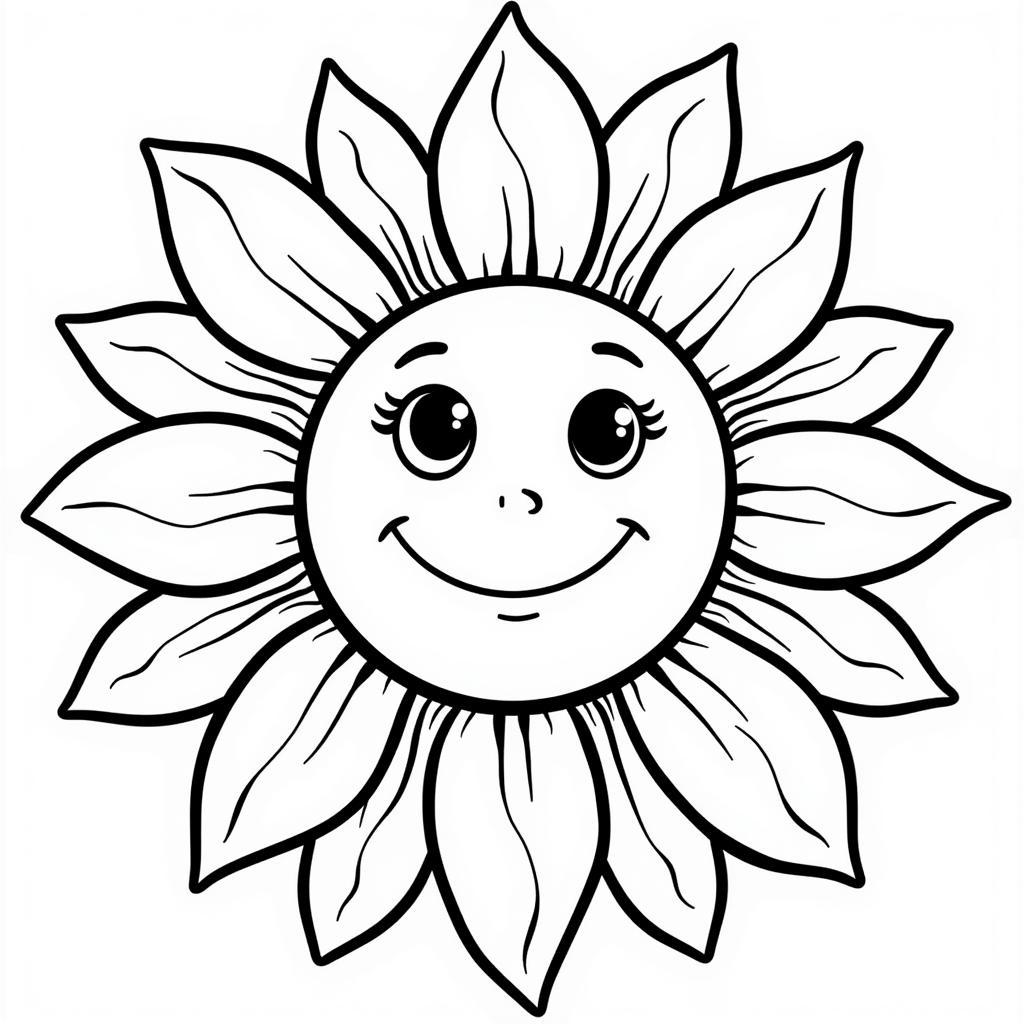 Sunflower Plants vs. Zombies Coloring Sheet