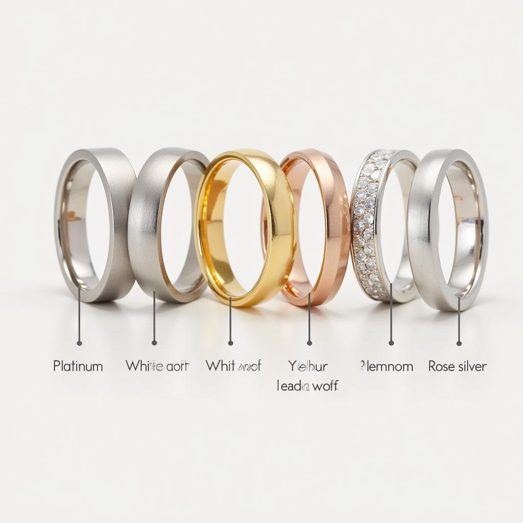 Platinum, Gold, and Silver Wedding Rings