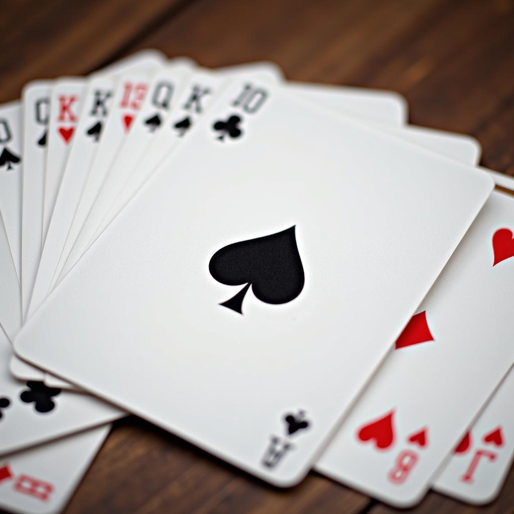 Playing Cards with 10 Clubs Highlighted