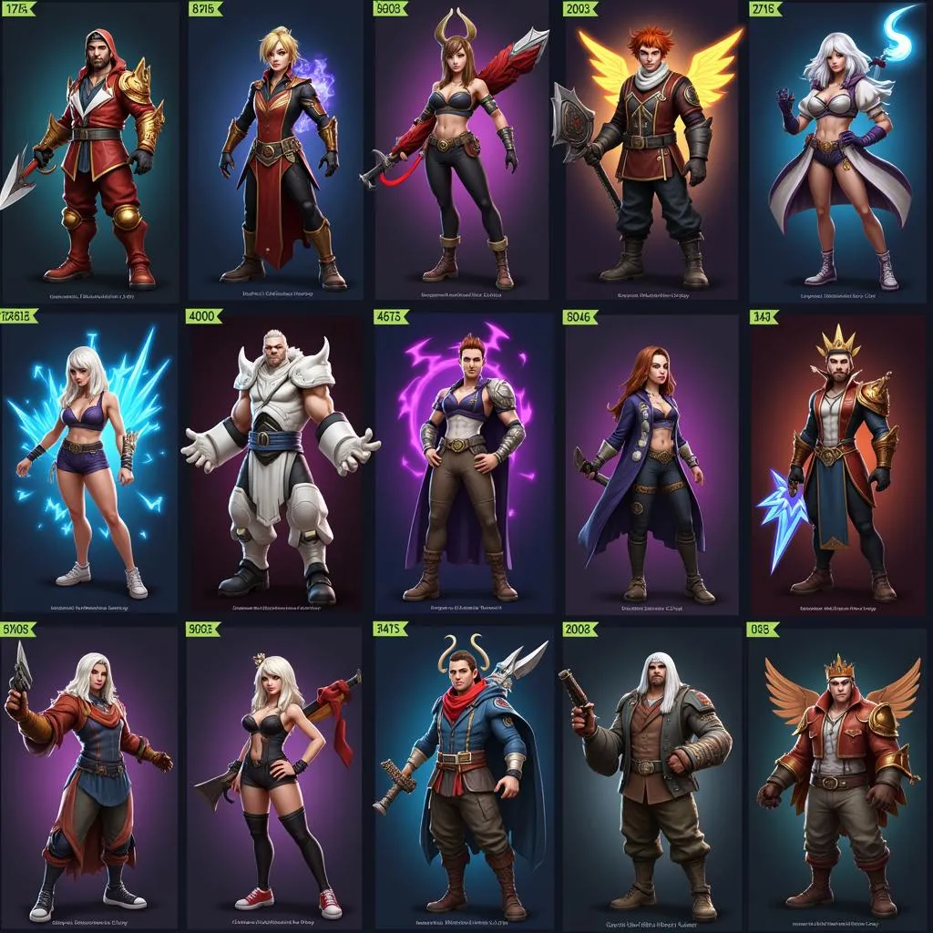 Popular game skins