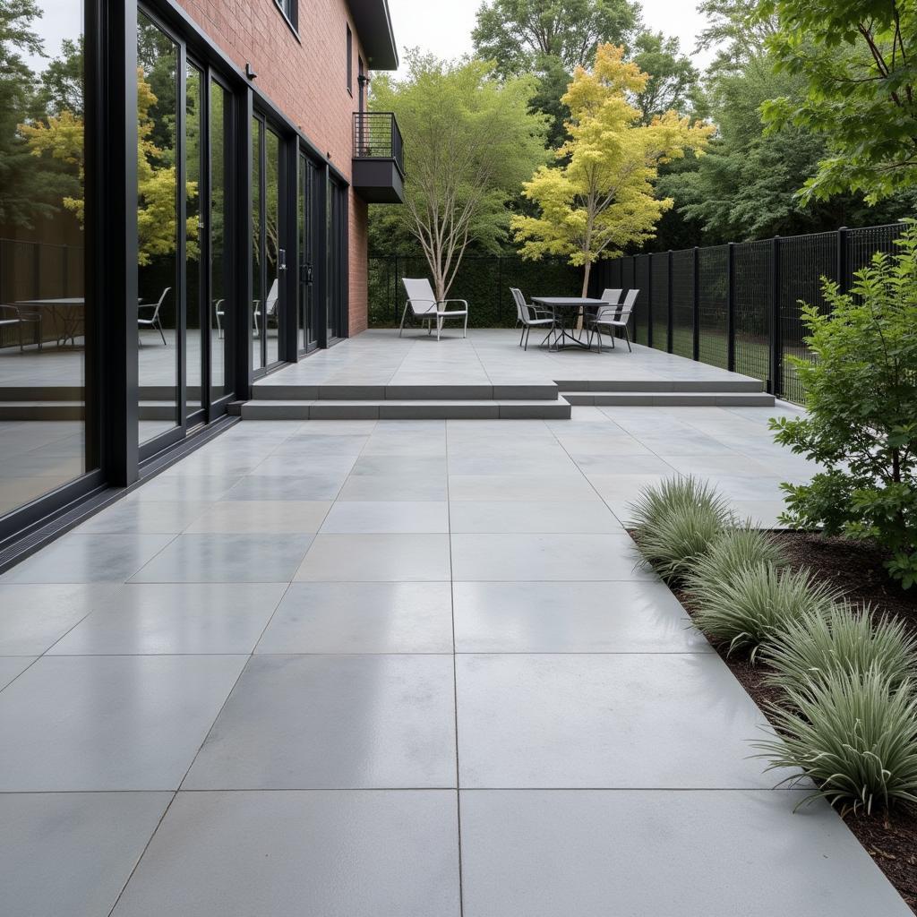 Porcelain Tiles for a Modern Patio