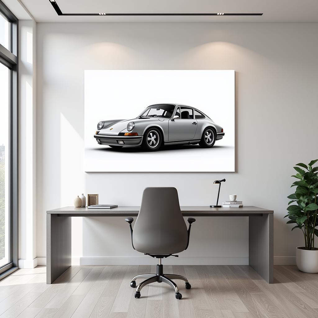 Porsche Canvas Art in a Modern Office: Adding Sophistication and Inspiration