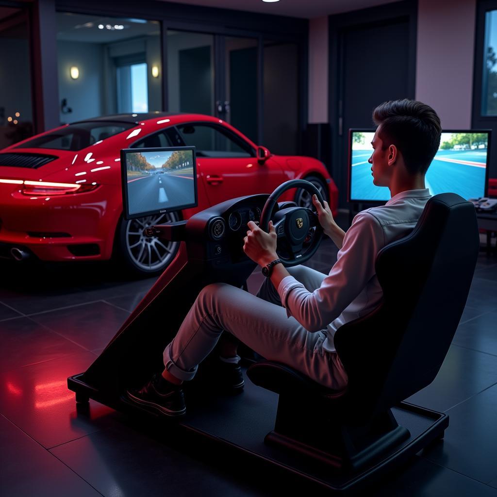 Ultimate Gaming Setup with a Porsche