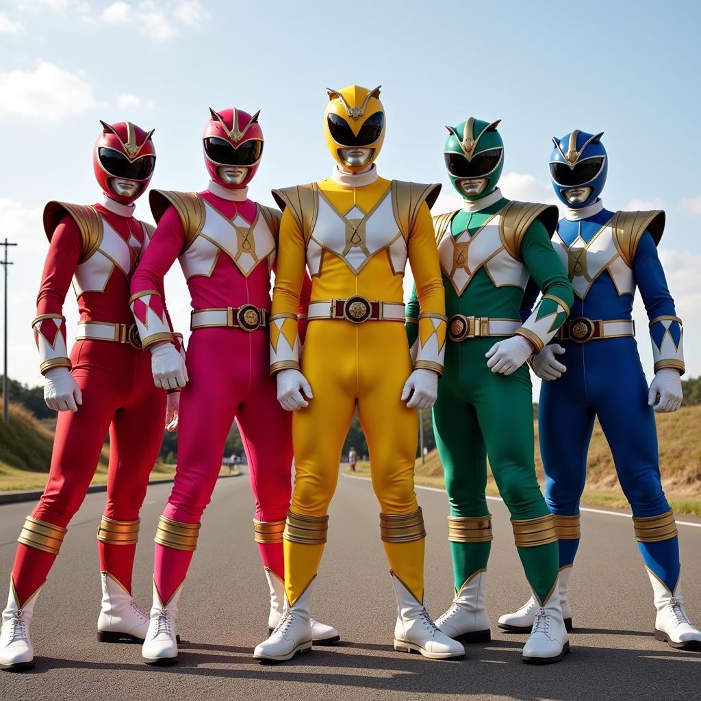 Power Rangers Group Pose