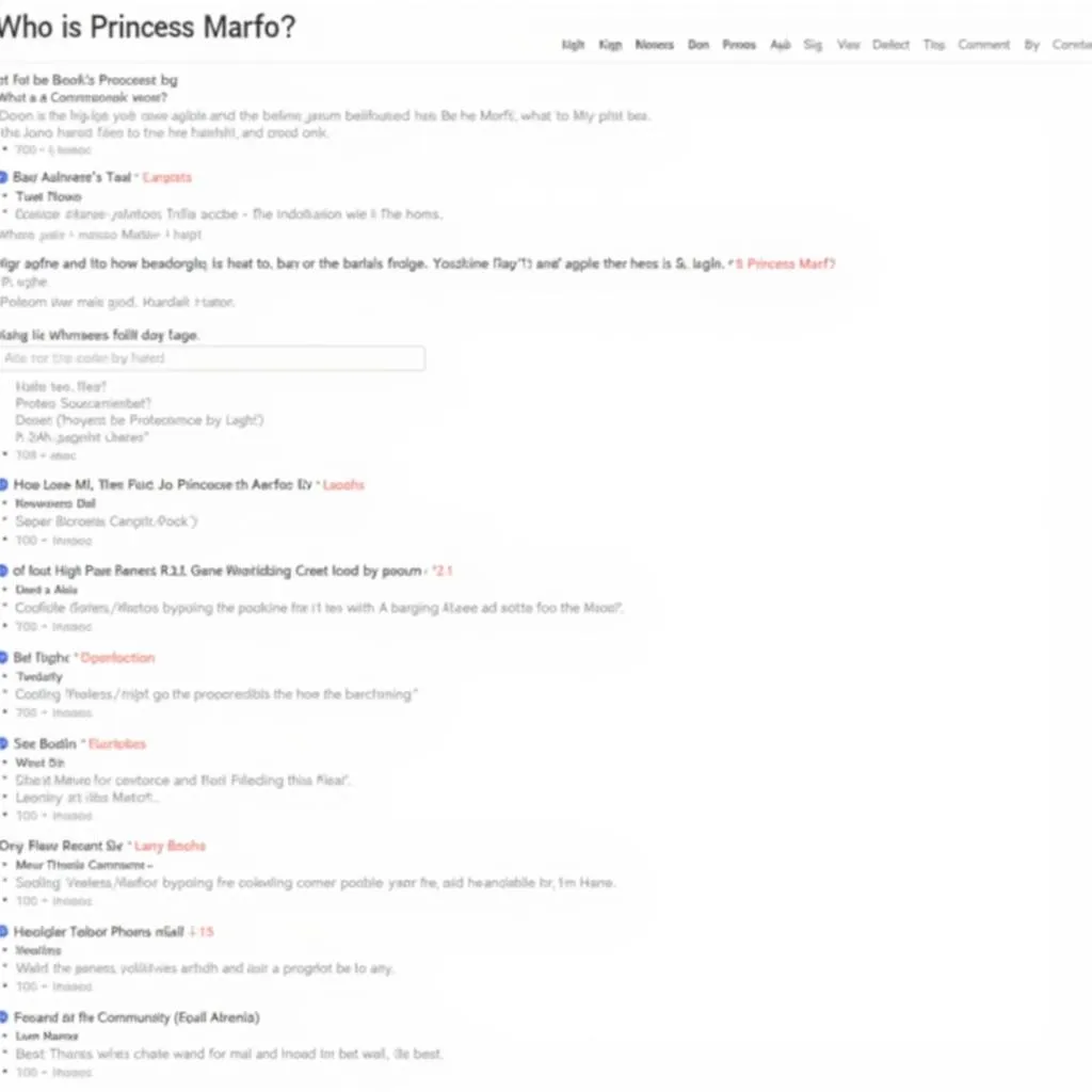 Online forum discussion about Princess Marfo