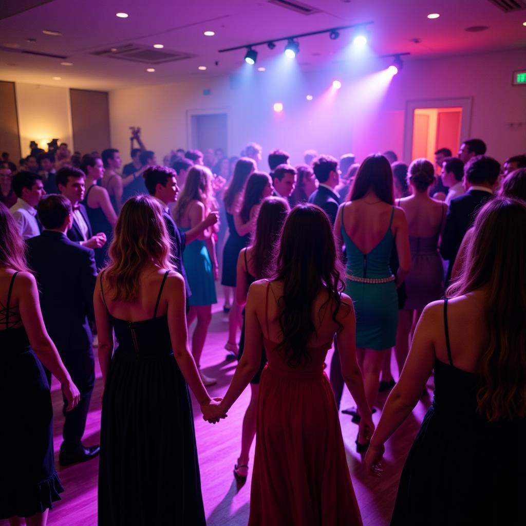 Dancing the night away at prom