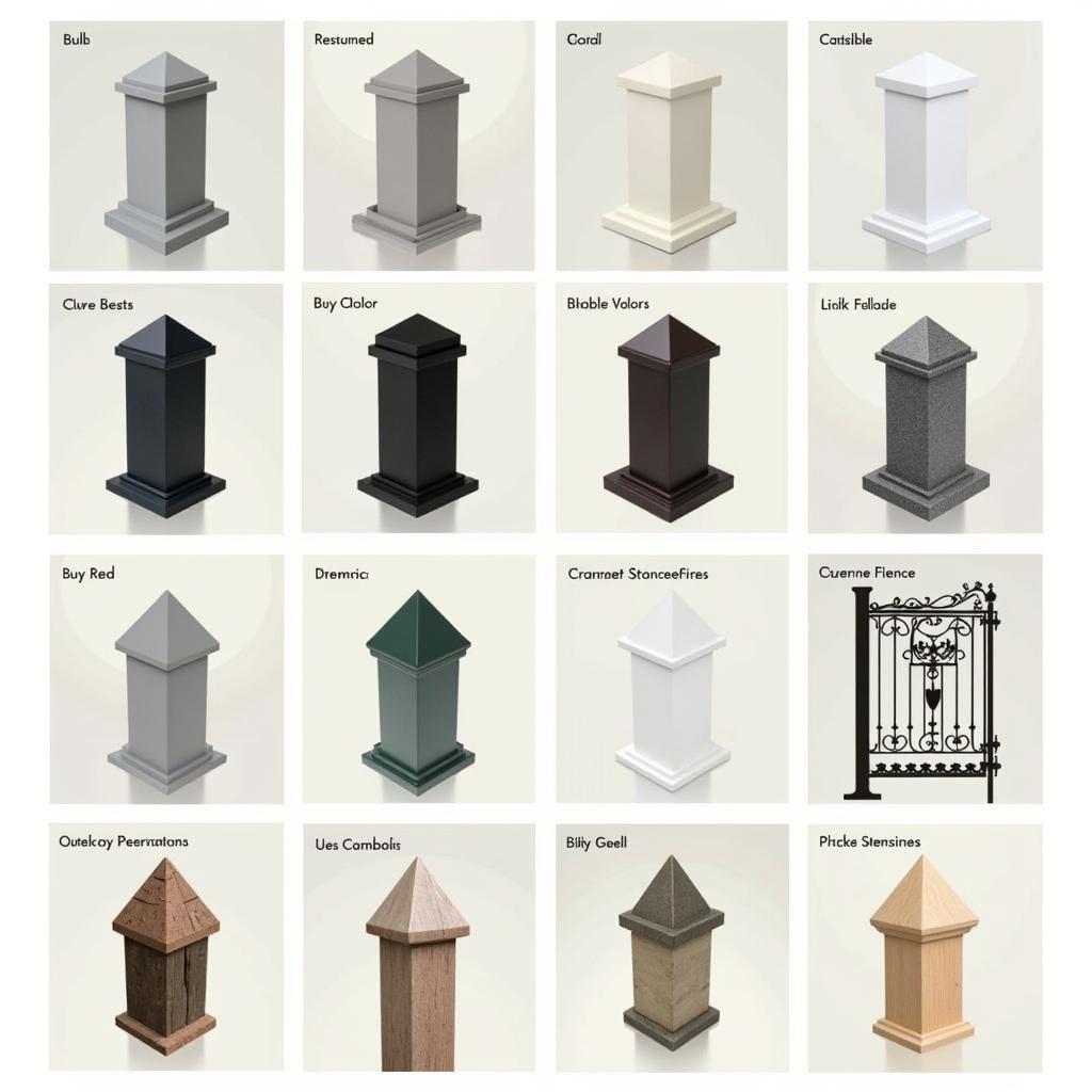 Different Styles of Pyramid Post Caps