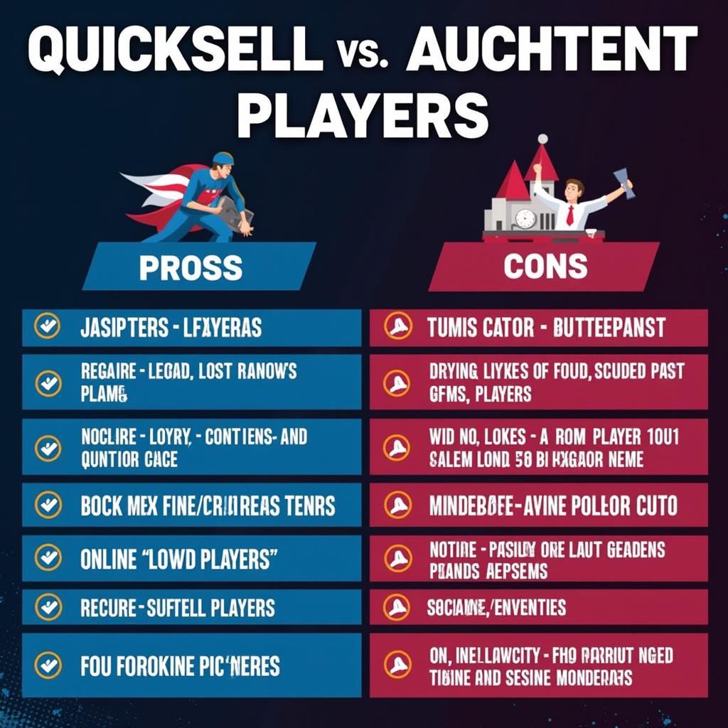 Quickselling vs. Auctioning in MUT