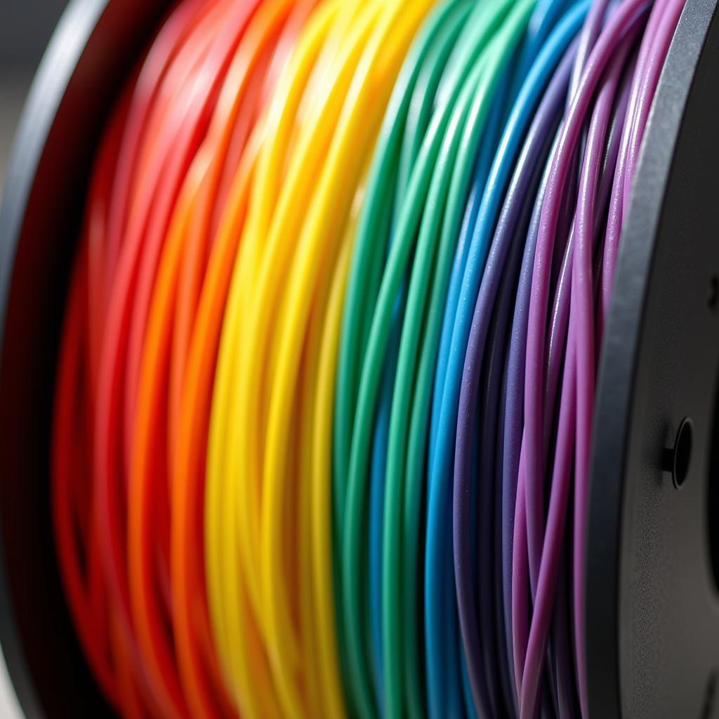 Rainbow PLA Filament Spool