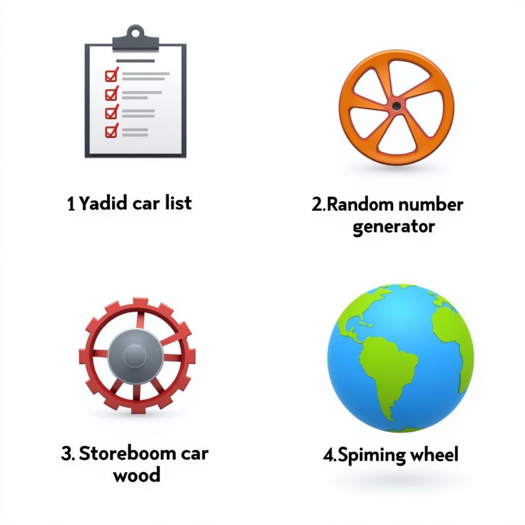 Various methods for selecting a random car brand