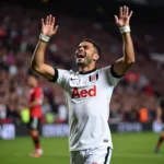 Raul Jimenez celebrating a goal for Fulham