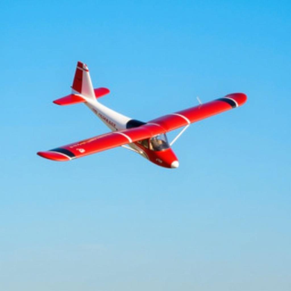 RC Airplane Soaring in Portuguese Sky