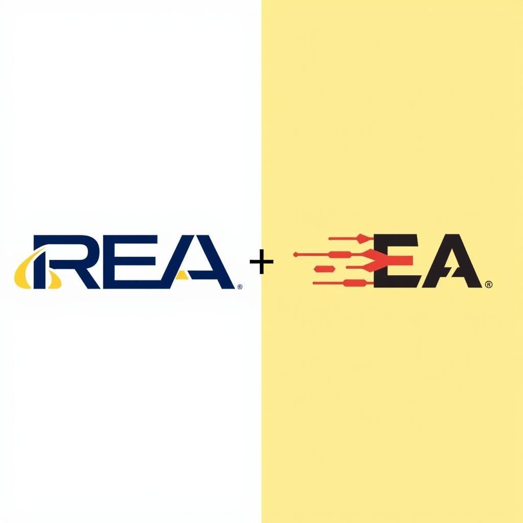 REA and EA Logo Comparison