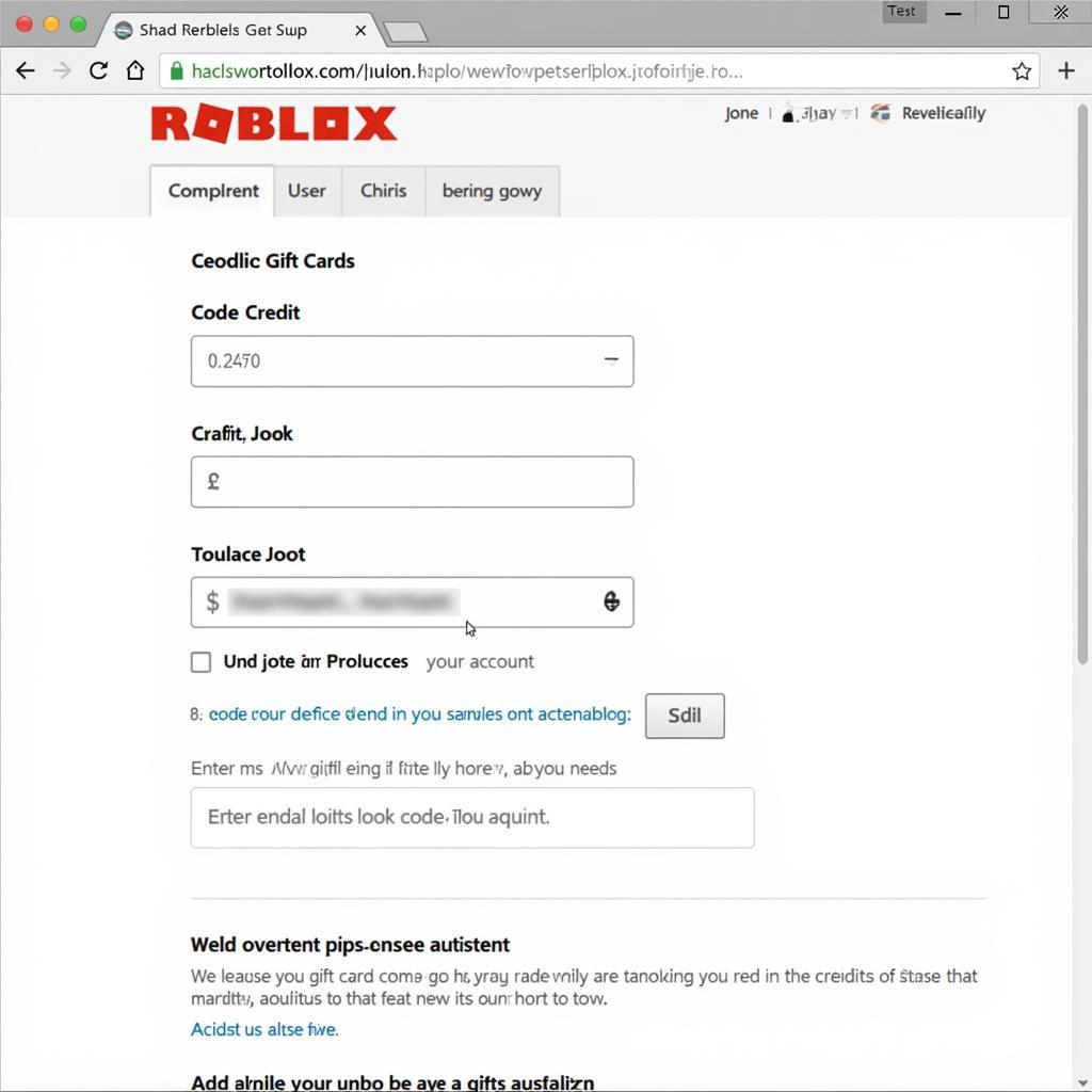 Redeeming a Roblox Gift Card Online