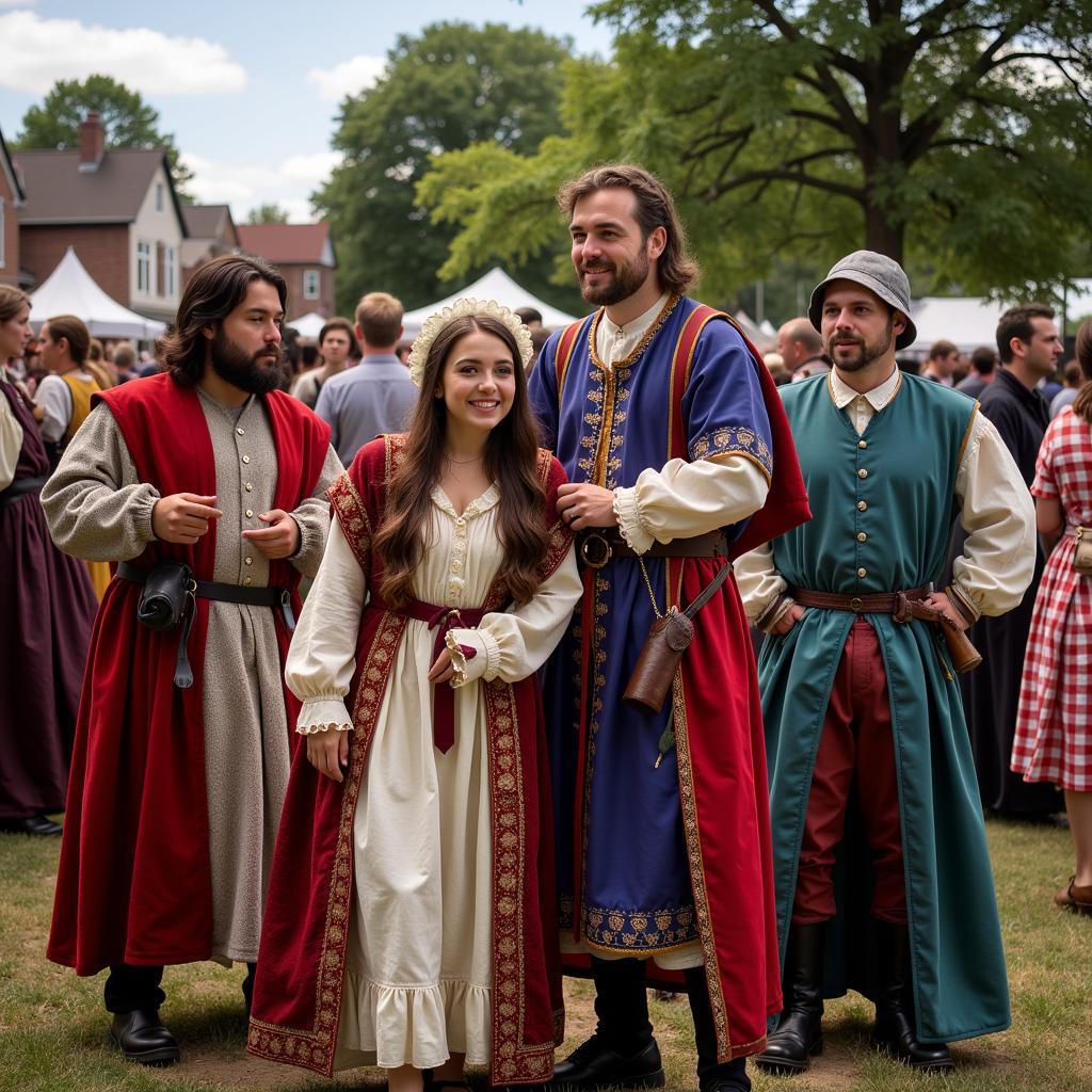 Vibrant Renaissance Festival Costumes