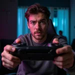 Frustrated Gamer Experiencing Repetitive Gameplay