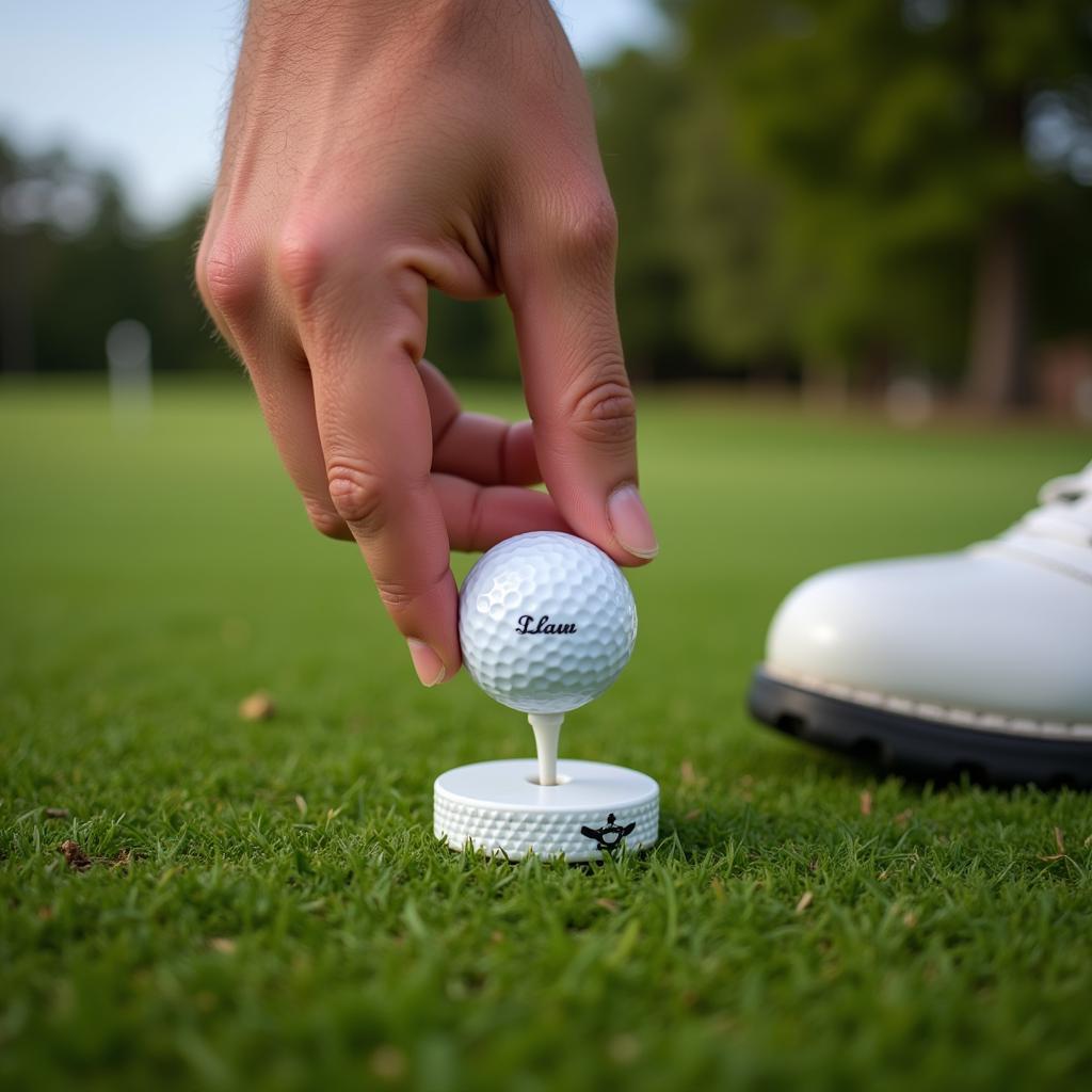 Replacing the Golf Ball on the Fringe After Marking