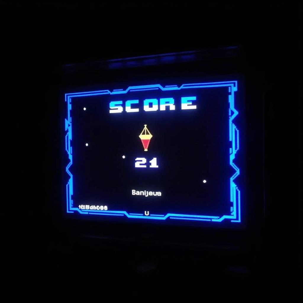 Arcade game with a score of 21