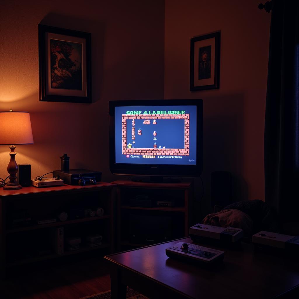 Retro Gaming Setup with CRT TV