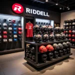 Riddell Axiom helmet on display in an authorized retail store