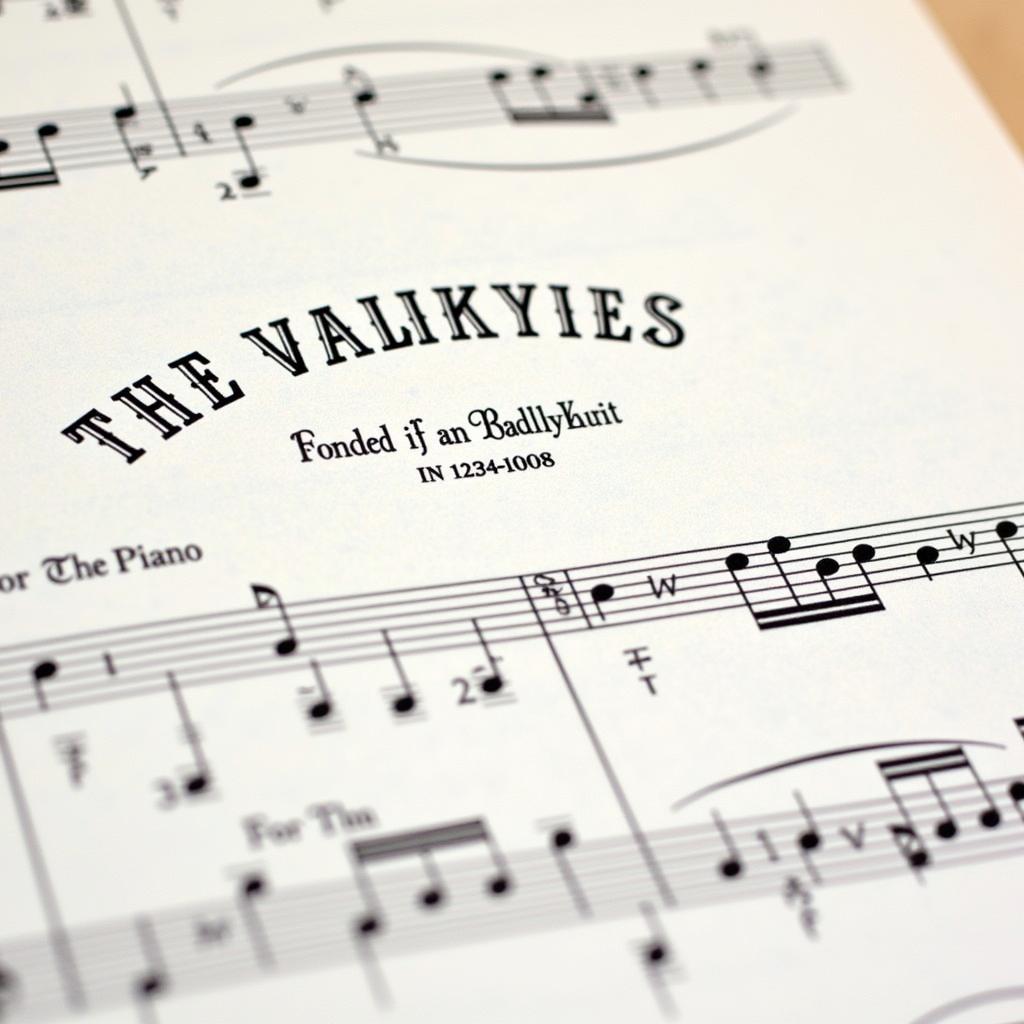 Ride of the Valkyries Sheet Music for Piano