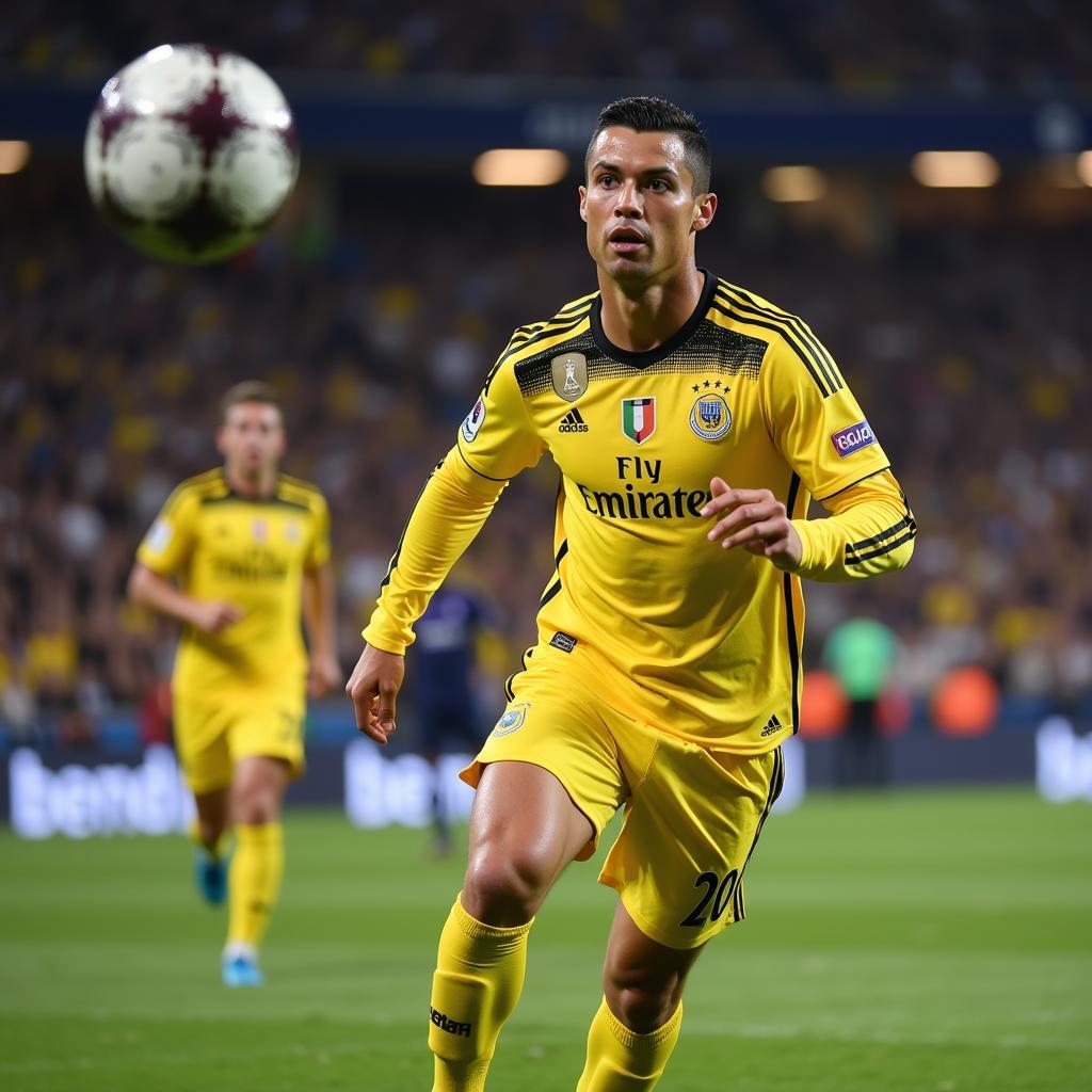 Cristiano Ronaldo sporting the Al Nassr kit