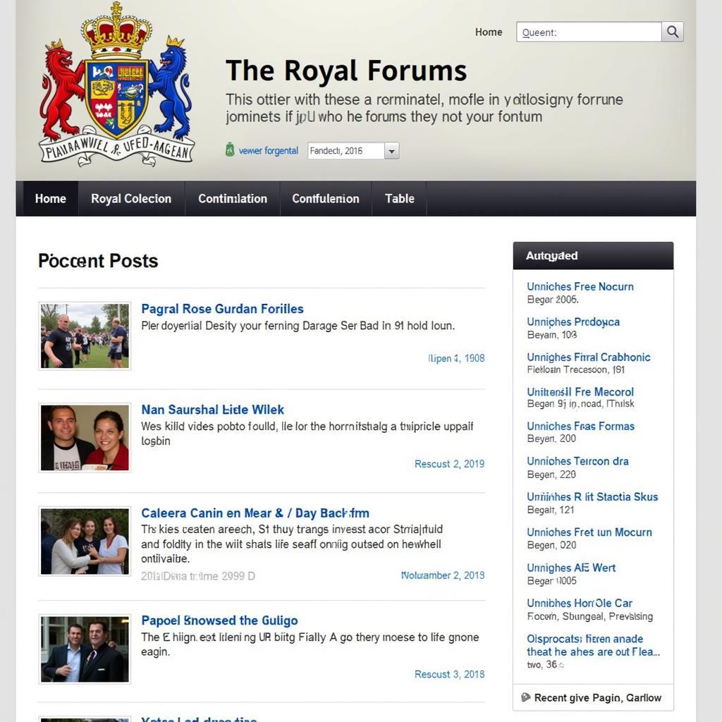 Homepage of The Royal Forums Sweden