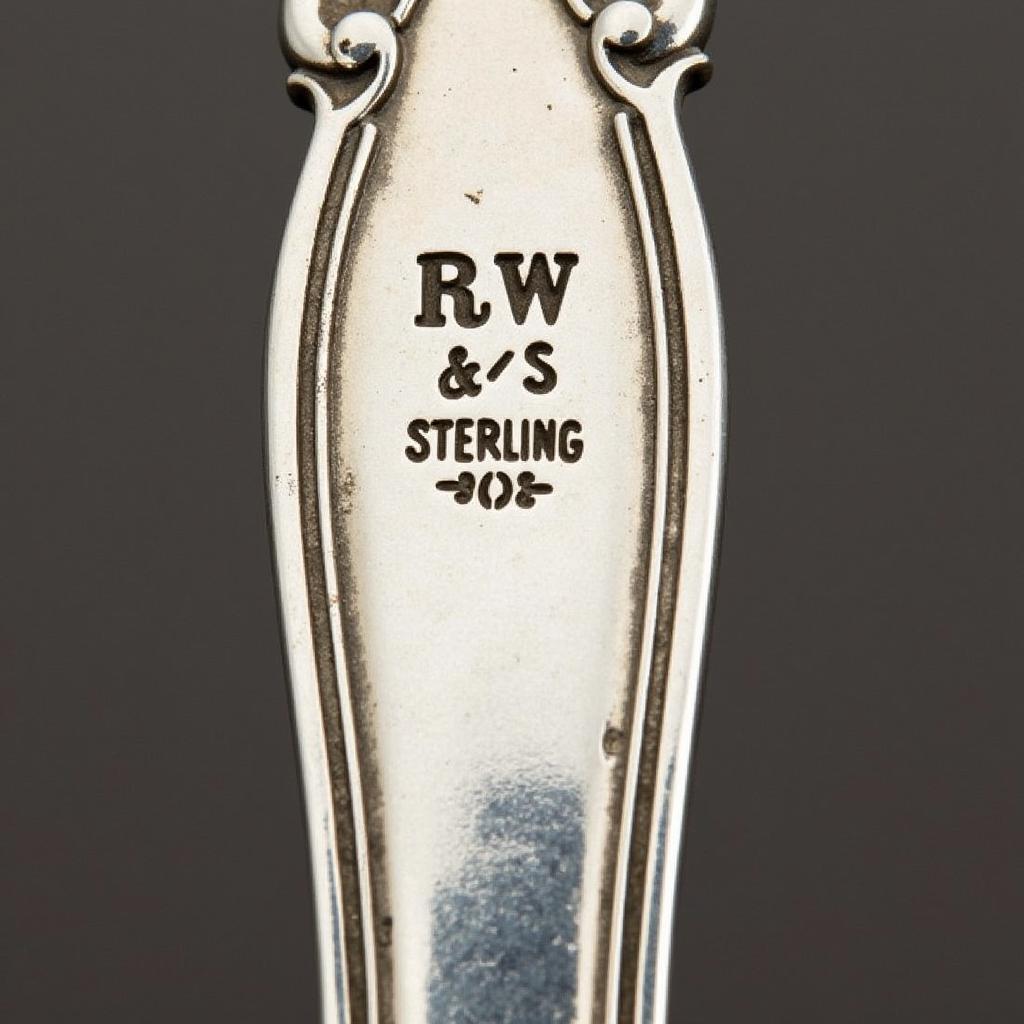 Antique RW and S Sterling Silver Spoon