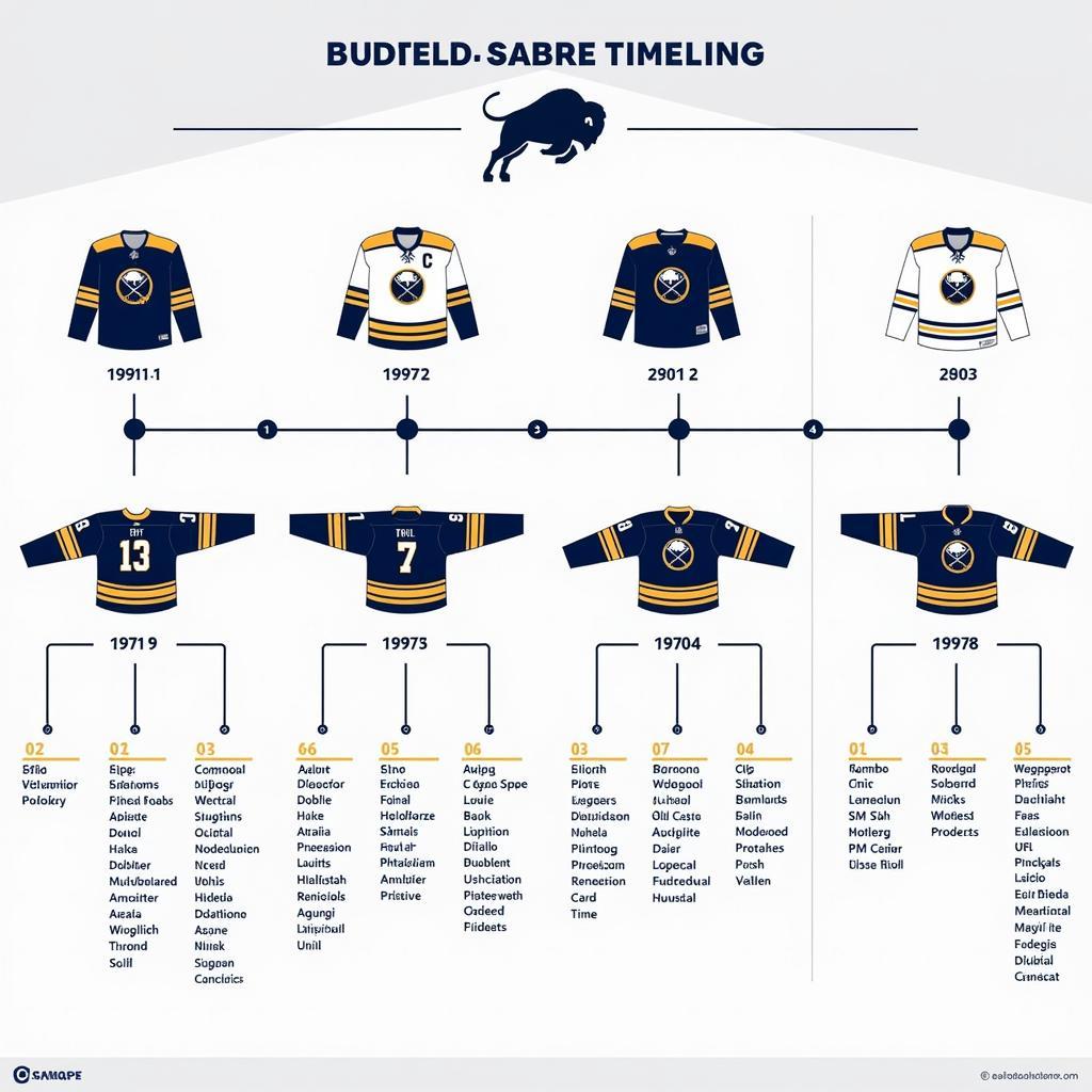 Evolution of Buffalo Sabres Jerseys